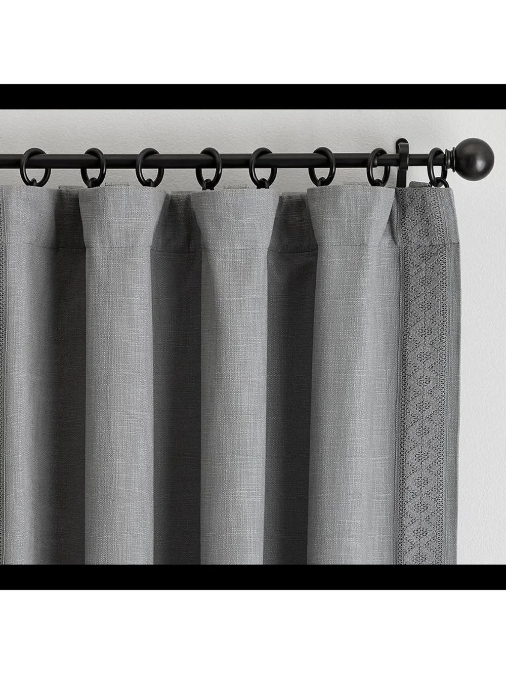 Pottery Barn Farrah Curtain Panels – Set of 2 – Flagstone – 50” x 96”